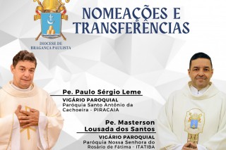 Piracaia e Itatiba recebem novos vigários paroquiais