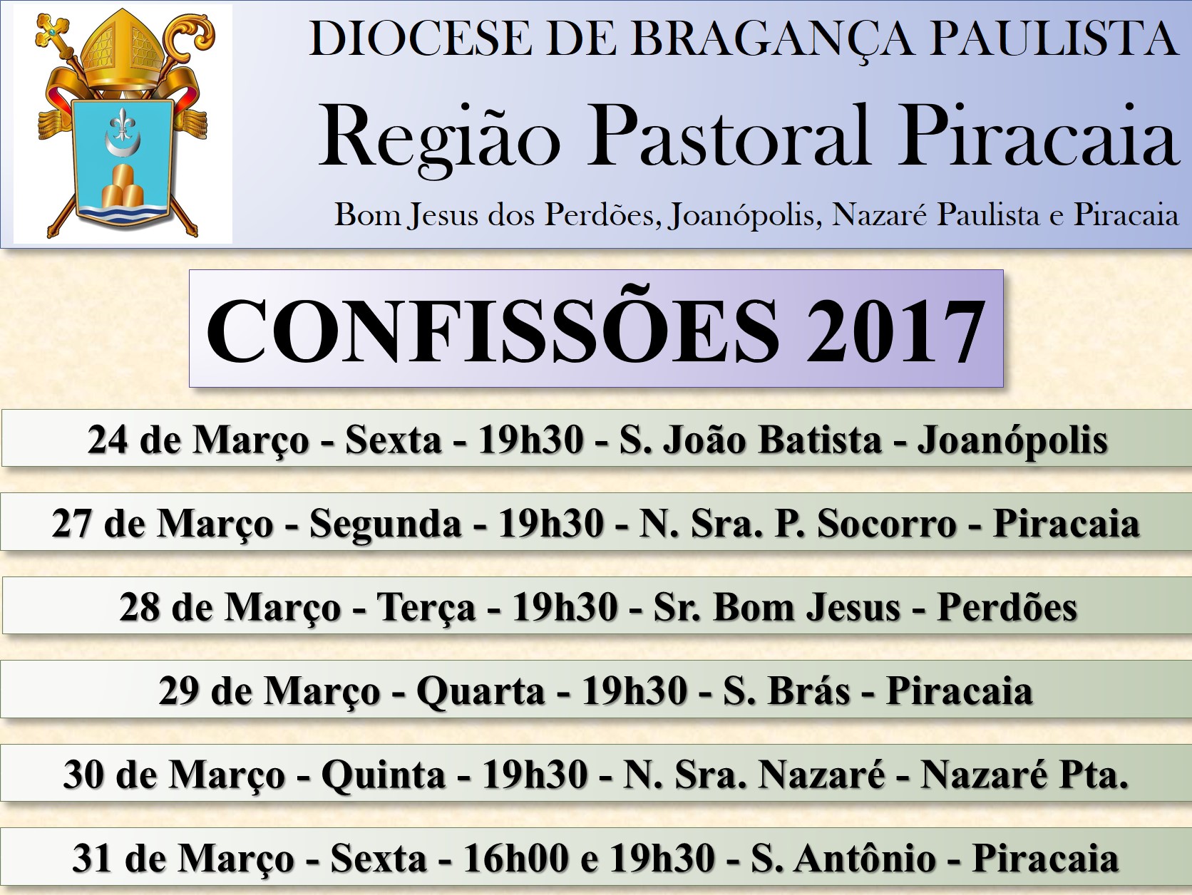 Confissão-Região Pastoral de Piracaia